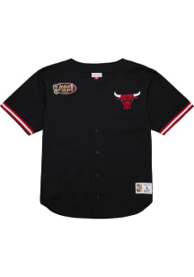 Mitchell and Ness Chicago Bulls Mens Black Gametime Jersey