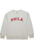 Mitchell and Ness Philadelphia Phillies Mens Grey Playoff Win 2.0 Long Sleeve Fashion Sweatshirt