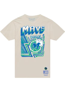Mitchell and Ness Dallas Mavericks White Sidewalk Short Sleeve T Shirt