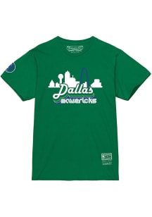 Mitchell and Ness Dallas Mavericks Green City Short Sleeve T Shirt
