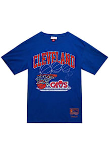 Mitchell and Ness Cleveland Cavaliers Blue Retro Soul Short Sleeve T Shirt