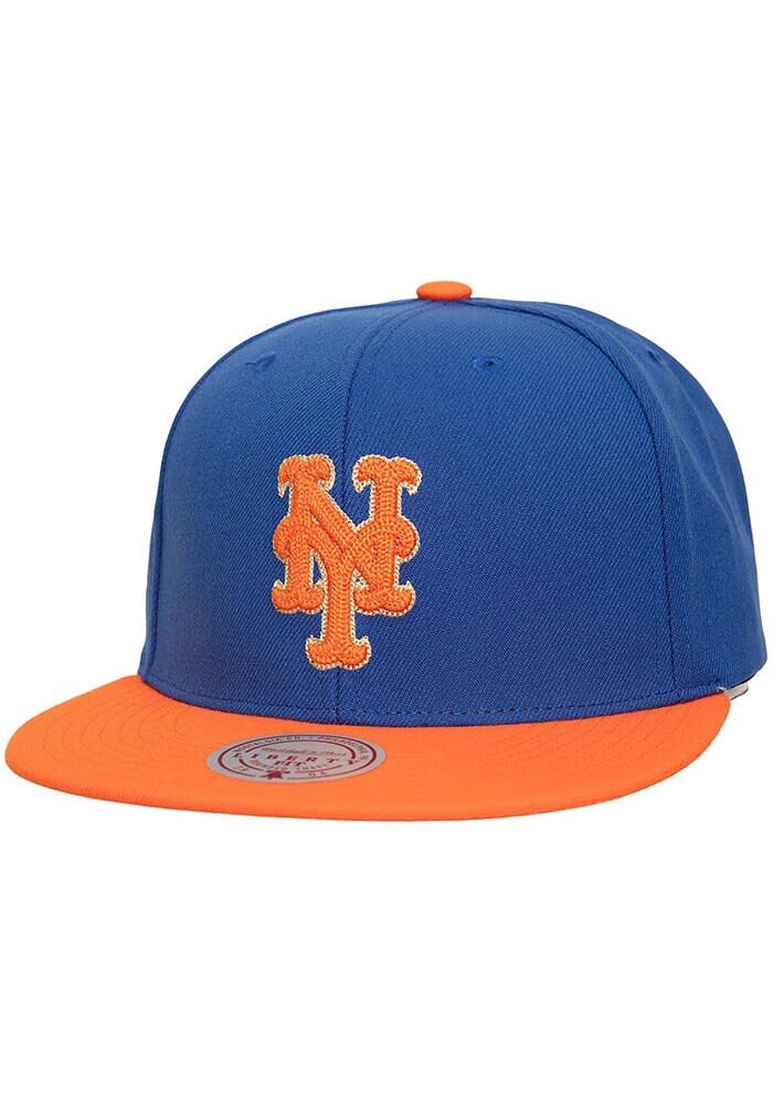 New York Mets Mitchell and Ness BLUE Jump Off Snapback Hat - 56506232