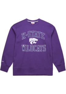 Mens K-State Wildcats Purple Mitchell and Ness Playoff Win Fashion Sweatshirt