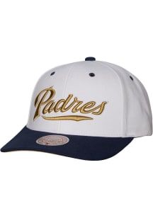 Mitchell and Ness San Diego Padres White Evergreen Pro Mens Snapback Hat