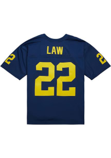 Ty Law Mitchell and Ness Mens Blue Michigan Wolverines 1994 Player Football Jersey