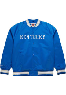 Mitchell and Ness Kentucky Wildcats Mens Blue Satin Light Weight Jacket