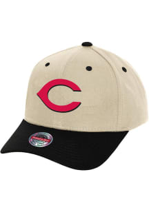 Mitchell and Ness Cincinnati Reds 2T Stretch Pro Crown Adjustable Hat - Ivory