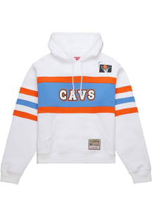 Mitchell and Ness Cleveland Cavaliers Womens White Head Coach Hooded Sweatshirt