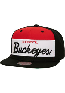 Mitchell and Ness Ohio State Buckeyes Red Retro Sport Mens Snapback Hat