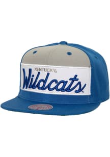 Mitchell and Ness Kentucky Wildcats Blue Retro Sport Mens Snapback Hat