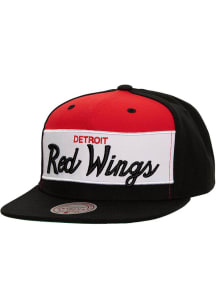 Mitchell and Ness Detroit Red Wings Red Retro Sport Mens Snapback Hat
