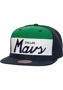 Mitchell and Ness Dallas Mavericks Navy Blue Retro Sport Mens Snapback Hat
