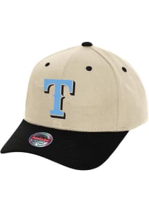 Mitchell and Ness Texas Rangers 2T Stretch Pro Crown Adjustable Hat - Ivory