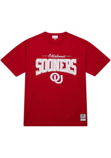 Mitchell and Ness Oklahoma Sooners Crimson Throw It Back Vintage Short Sleeve Fashion T Shirt