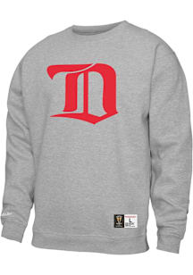 Mitchell and Ness Detroit Red Wings Mens Grey Wordmark Long Sleeve Crew Sweatshirt