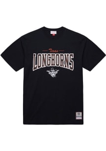Mitchell and Ness Texas Longhorns Black Throw It Back Vintage Short Sleeve Fashion T Shirt