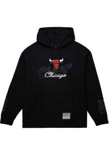 Mitchell and Ness Chicago Bulls Mens Black Free Throw Fashion Hood
