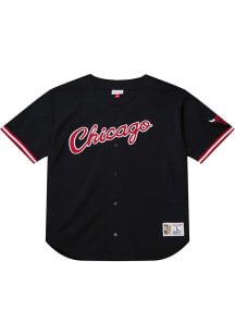 Mitchell and Ness Chicago Bulls Mens Black On the Clock Jersey