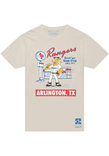 Captain  Texas Rangers White Mitchell and Ness Deli Style Short Sleeve T Shirt