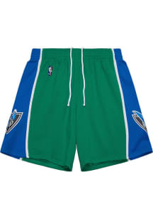 Mitchell and Ness Dallas Mavericks Mens Green Dark Shorts