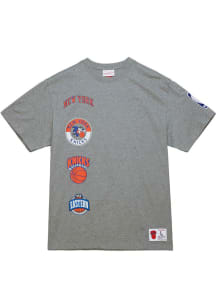 Mitchell and Ness New York Knicks Grey City Collection Short Sleeve Fashion T Shirt