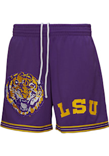 Mitchell and Ness LSU Tigers Mens Purple Team Origins Vintage Mesh Shorts
