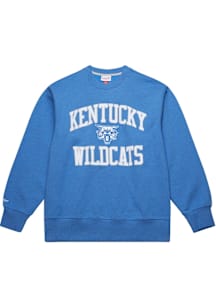 Mitchell and Ness Kentucky Wildcats Mens Blue Playoff Win Long Sleeve Fashion Sweatshirt