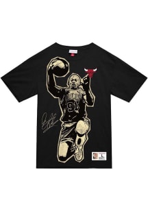 Dennis Rodman Chicago Bulls Black Blockbuster Short Sleeve Fashion Player T Shirt