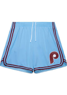 Mitchell and Ness Philadelphia Phillies Mens Light Blue Overtime Win Shorts