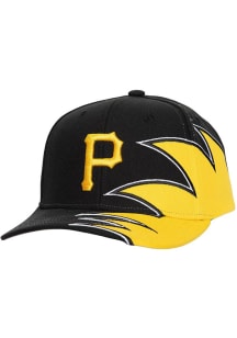 Mitchell and Ness Pittsburgh Pirates Shark Pro Snap Adjustable Hat - Black