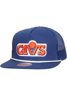 Mitchell and Ness Cleveland Cavaliers Maroon Roper Trucker Mens Snapback Hat
