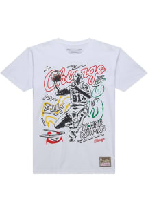 Dennis Rodman Chicago Bulls White Chalked Up Short Sleeve Fashion Player T Shirt