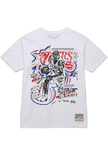 Allen Iverson Philadelphia 76ers White Chalked Up Short Sleeve Fashion Player T Shirt