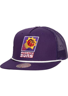Mitchell and Ness Phoenix Suns Purple Roper Trucker Mens Snapback Hat