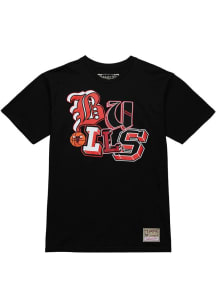Mitchell and Ness Chicago Bulls Black Hyper Type Short Sleeve Fashion T Shirt