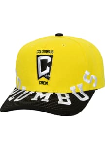 Mitchell and Ness Columbus Crew Underarch Pro Snap Adjustable Hat - Yellow