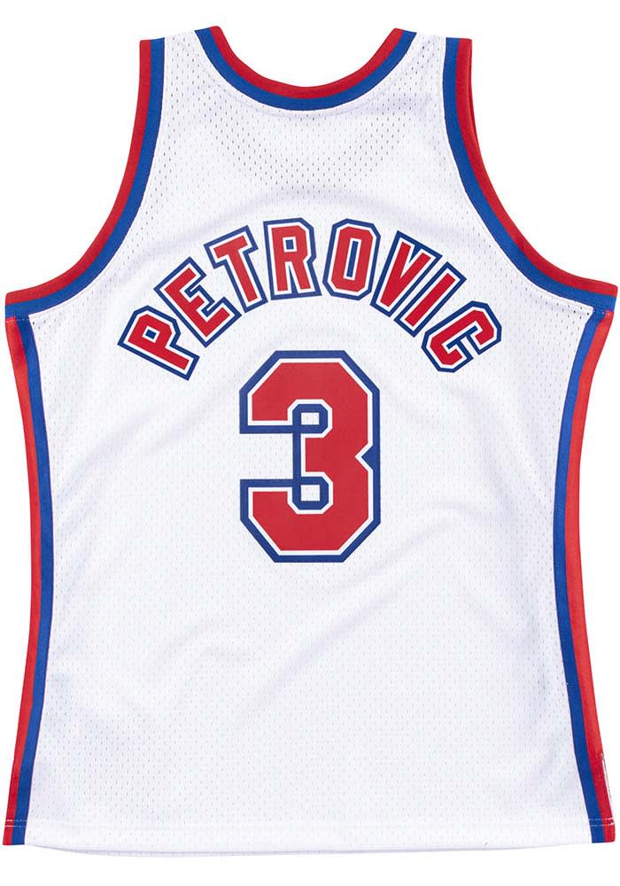 Drazen Petrovic Brooklyn Nets Mitchell and Ness White 92-93 Home