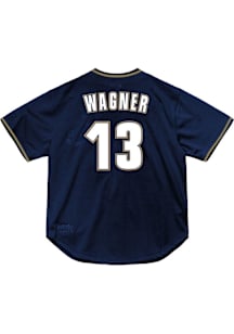 Billy Wagner Houston Astros Mitchell and Ness BP Pullover Cooperstown Jersey - Navy Blue