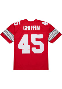 Archie Griffin Mitchell and Ness Mens Red Ohio State Buckeyes Player Football Jersey