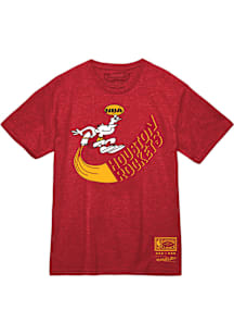 Mitchell and Ness Houston Rockets Red MVP Retro Logo Short Sleeve T Shirt