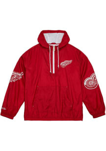 Mitchell and Ness Detroit Red Wings Mens Red OG Anorak Pullover Jackets