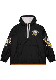 Mitchell and Ness Pittsburgh Penguins Mens Black OG Anorak Pullover Jackets