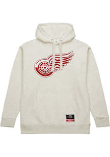 Mitchell and Ness Detroit Red Wings Mens Oatmeal Slammin Fashion Hood