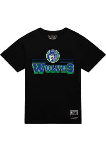 Mitchell and Ness Minnesota Timberwolves Black Champs Short Sleeve T Shirt