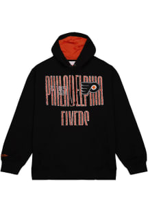 Mitchell and Ness Philadelphia Flyers Mens Black OG Fleece Fashion Hood