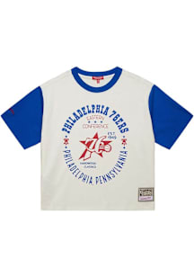 Mitchell and Ness Philadelphia 76ers Womens White Seamless Short Sleeve T-Shirt