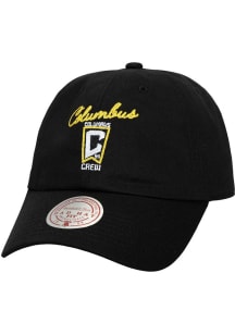Mitchell and Ness Columbus Crew Black Lay Low Strapback Womens Adjustable Hat