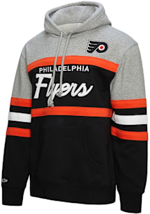 Mitchell and Ness Philadelphia Flyers Mens Black Head Coach Fashion Hood