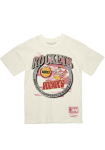 Mitchell and Ness Houston Rockets White Crown Jewels Short Sleeve T Shirt