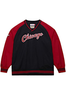 Mitchell and Ness Chicago Bulls Mens Black Vintage Logo Pullover Jackets
